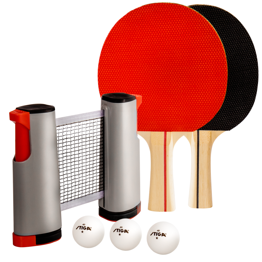 Kit Ping-Pong portable  Filet retractable + Raquettes et Balles