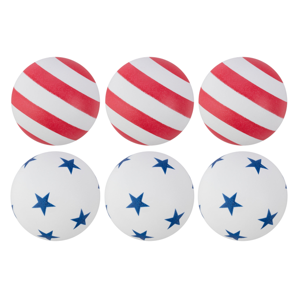 Stiga Stars & Stripes 6 Pack Table Tennis Balls