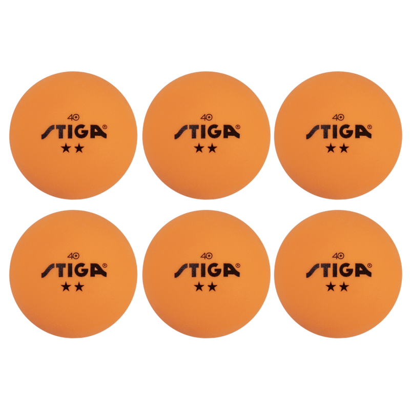 STIGA 2-Star Orange Table Tennis Balls (6-Pack)_1