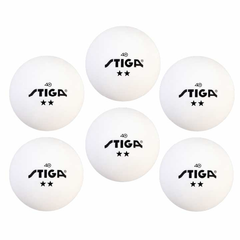 STIGA 2-Star White Table Tennis Balls (6-Pack)_1